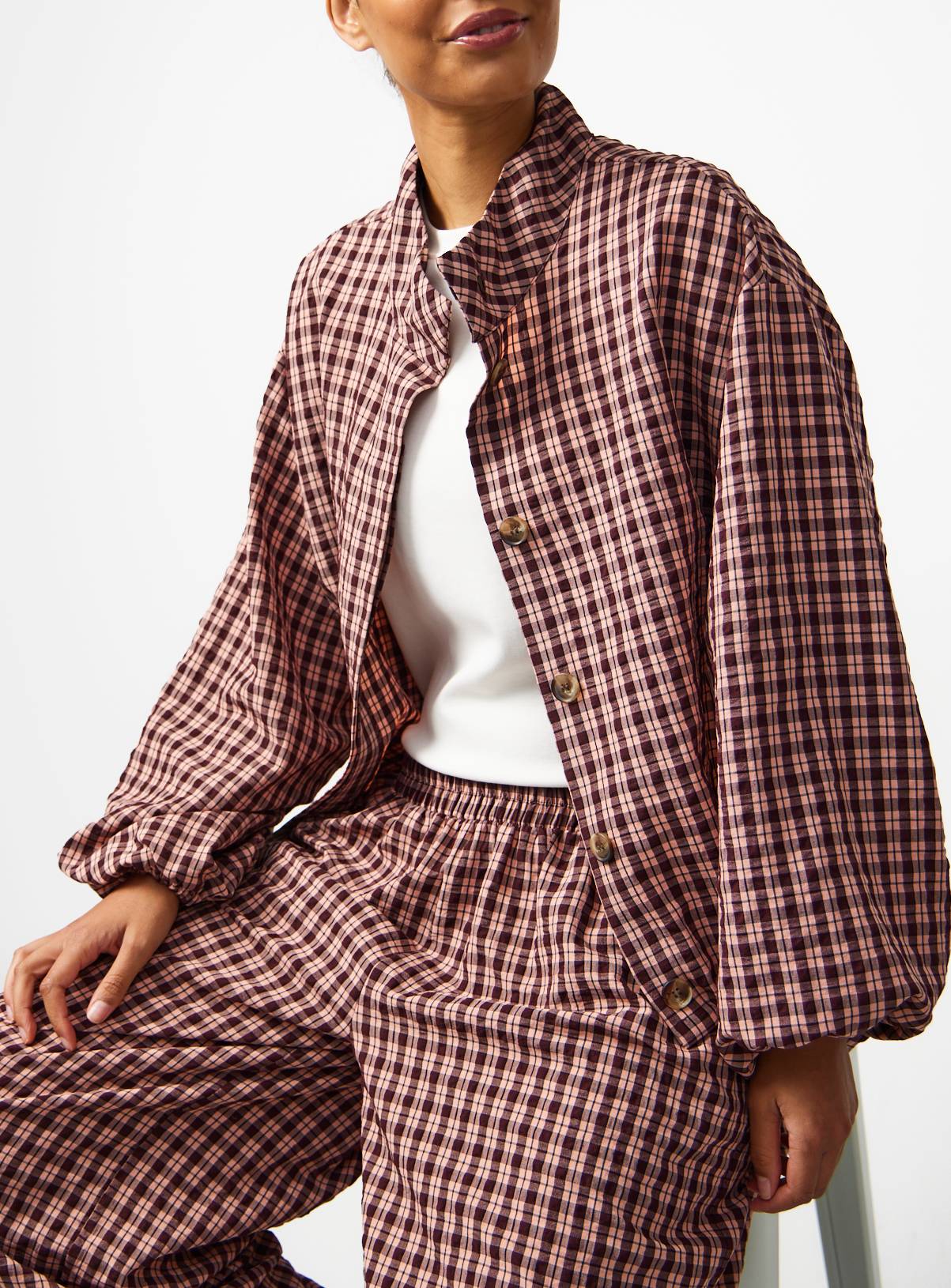 Mid Pink Preppy Check Shacket 12 - Image 2
